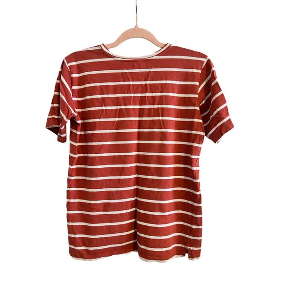 Pendleton Striped T-Shirt XS Rust Red White 100% Cotton EUC - Picture 8 of 16
